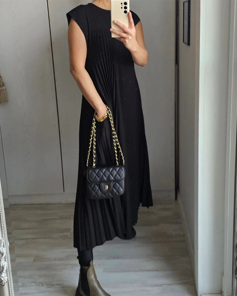 Elna | Robe plissée sans manches