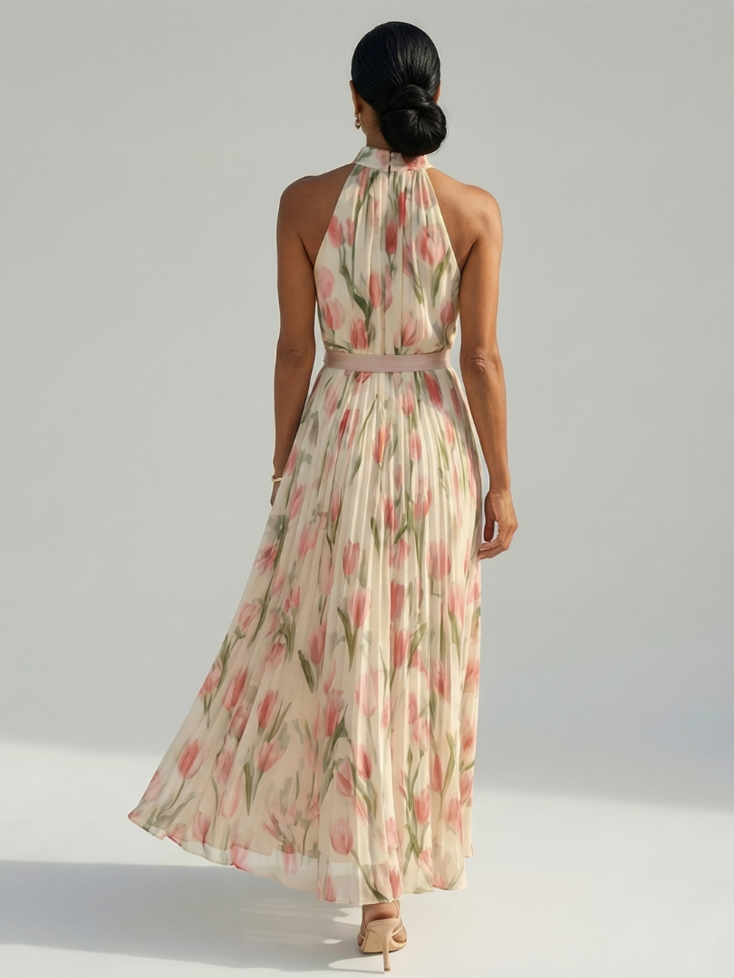 Mette | Robe col halter fleuri
