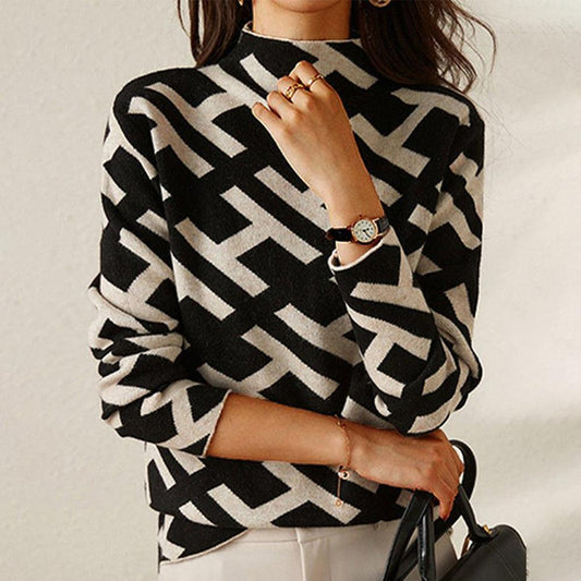 Laura | Pull-over géométrique élégant