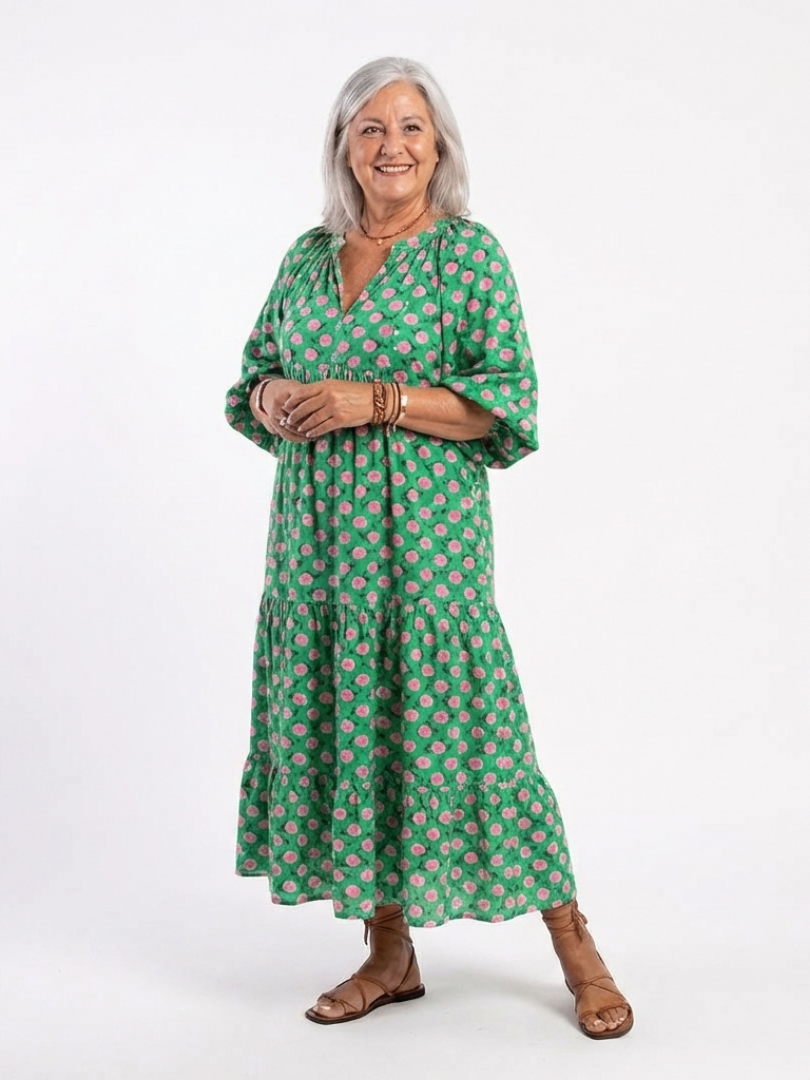 Fiora | Robe midi à imprimé floral