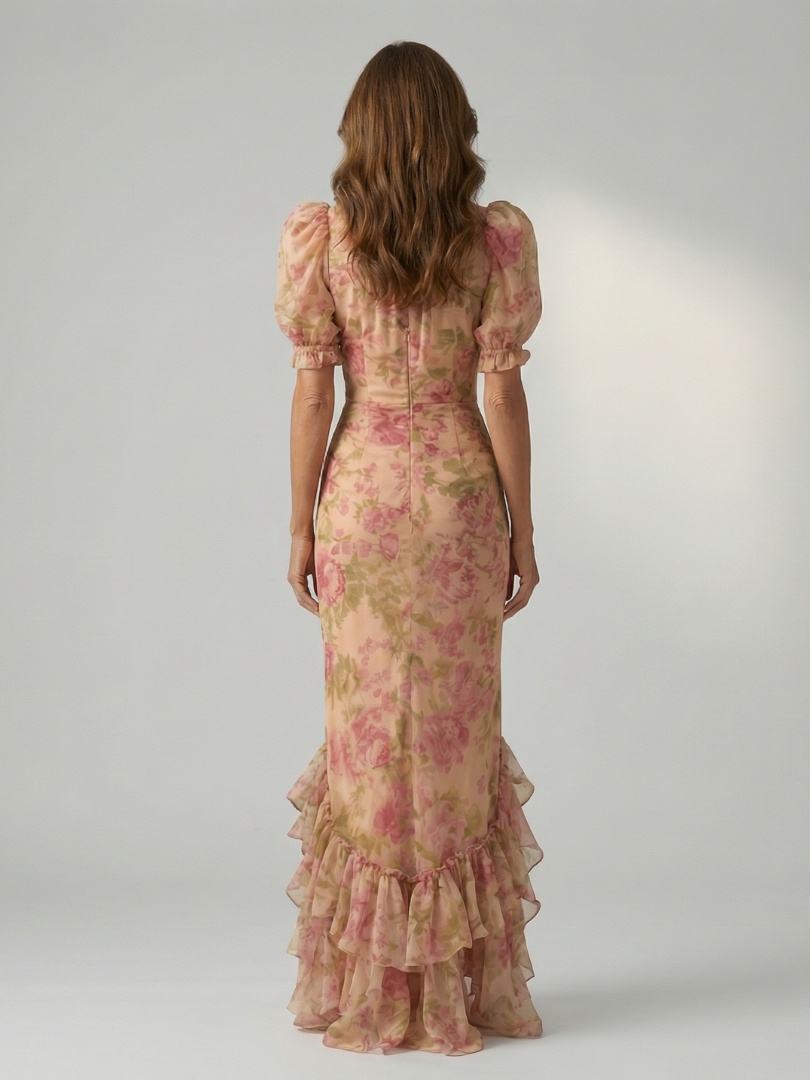 Vera | Robe maxi col montant