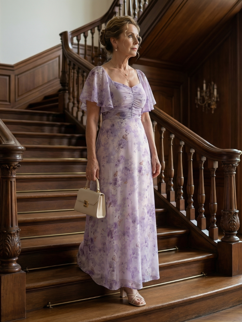 Camille | Robe manches volantées