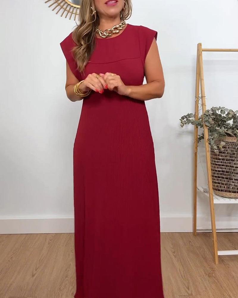 Elna | Robe plissée sans manches