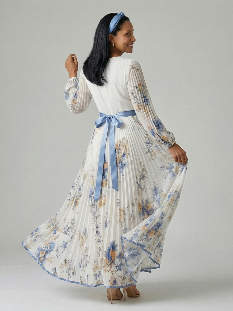 Nanna | Robe midi plissée