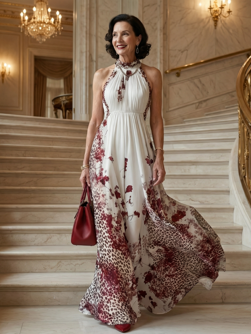 Inès | Robe maxi plissée blanche
