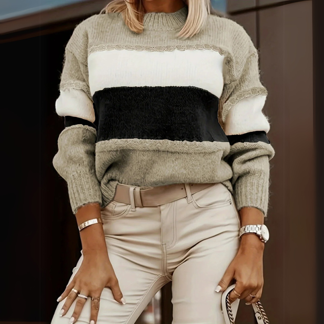 Angela | Sweat-shirt rayé décontracté