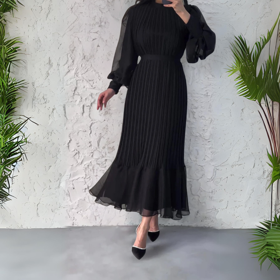 Cami | Robe de soirée chic française automne avec accents en maille