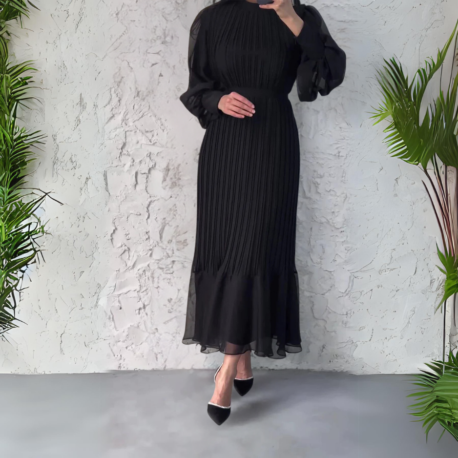Cami | Robe de soirée chic française automne avec accents en maille