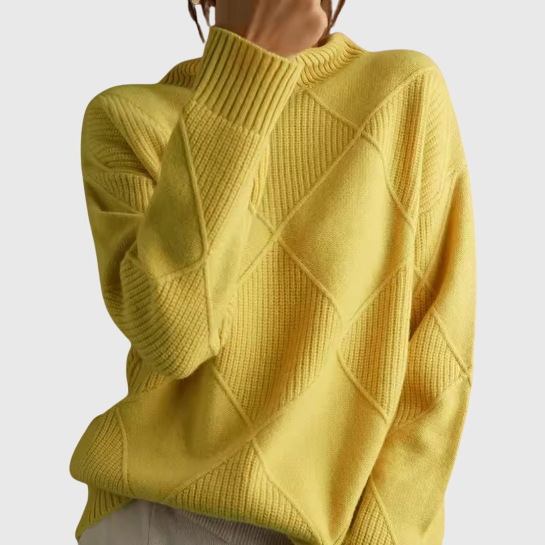 Claudine | Pull à col roulé géométrique