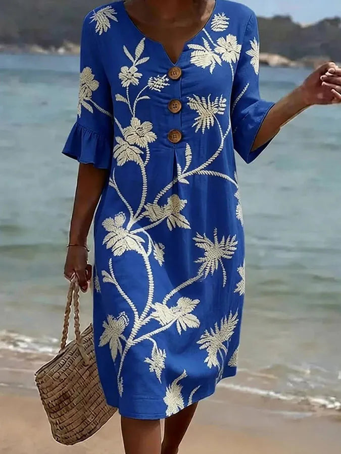 Gabrielle | Robe midi fleurie gracieuse