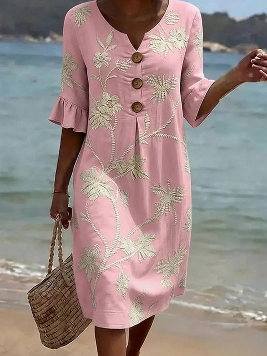 Noémie | Robe midi fleurie