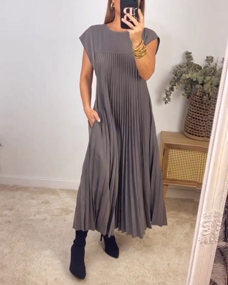 Elna | Robe plissée sans manches