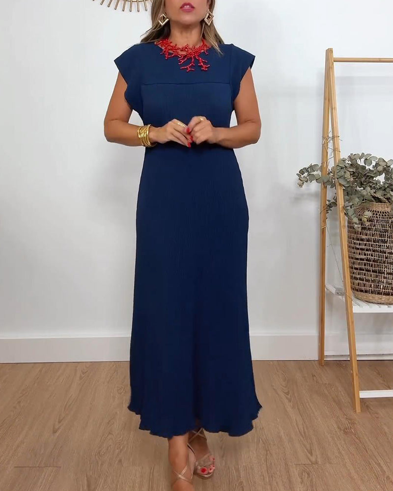 Elna | Robe plissée sans manches