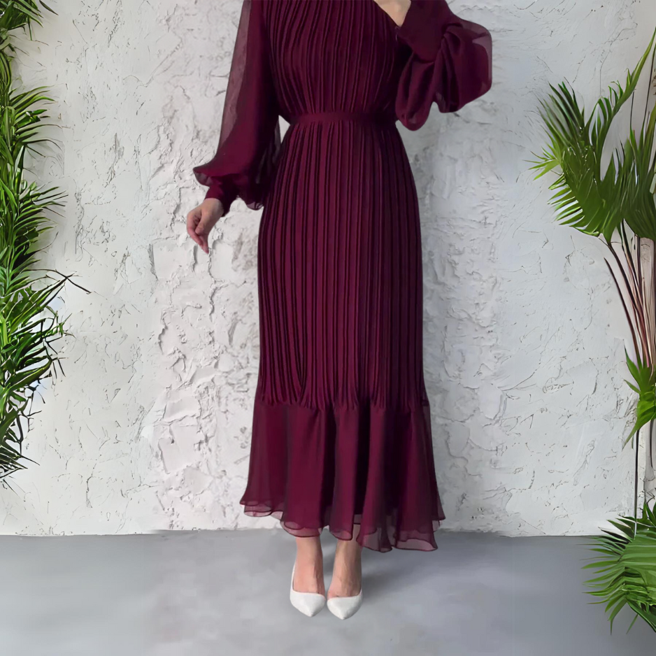 Cami | Robe de soirée chic française automne avec accents en maille