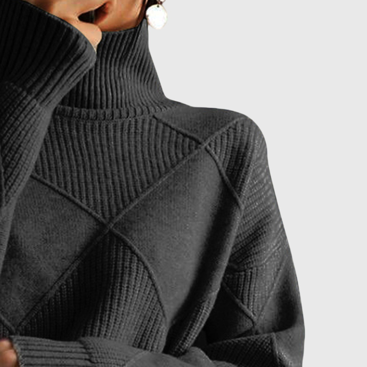 Claudine | Pull à col roulé géométrique