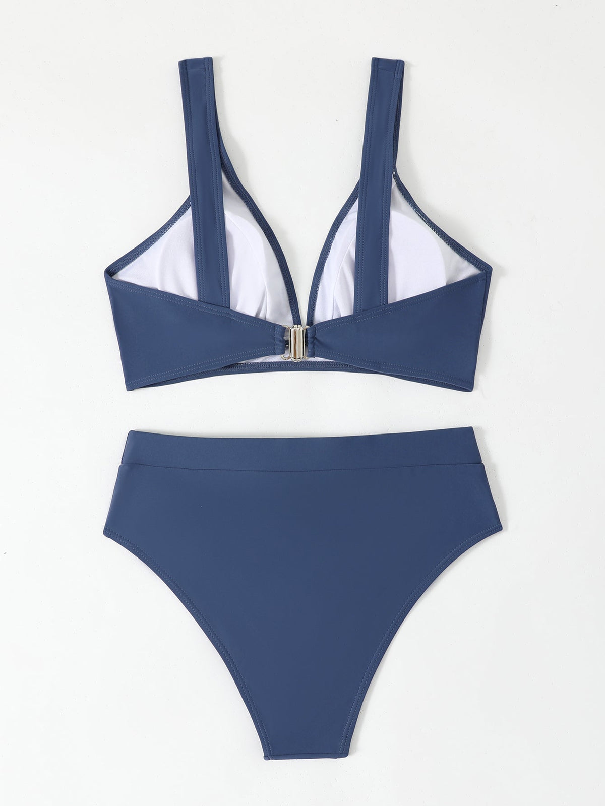 Gaïa | Bikini taille haute à col V profond