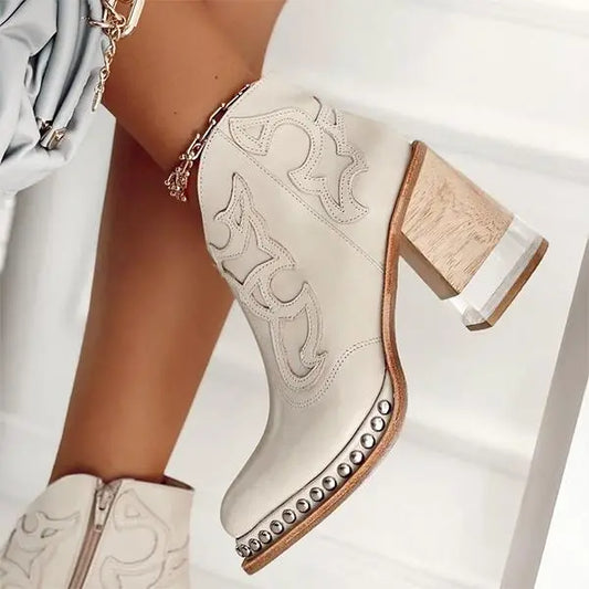 Norwich | Bottes mi-hautes brodées