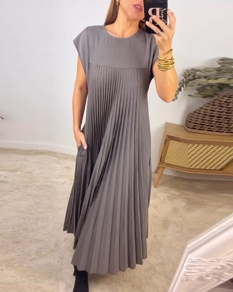 Elna | Robe plissée sans manches