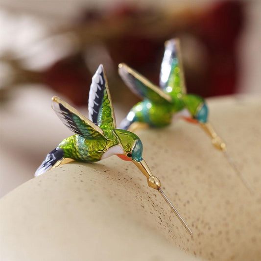 Boucles d'oreilles colibri