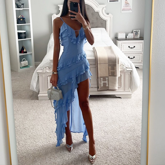 Zephyra | Robe maxi à franges luxe irrégulière