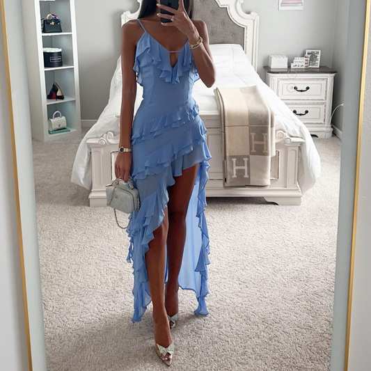 Zephyra | Robe maxi à franges luxe irrégulière