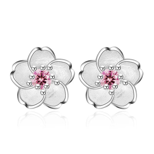 Boucles d'oreilles florales en zircon