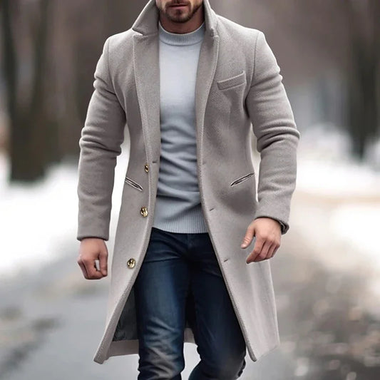 Máximo | Manteau long d'hiver luxueux pour homme