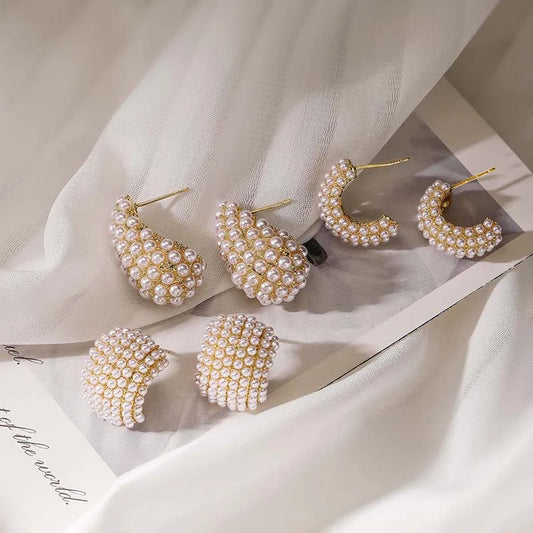 Boucles d'oreilles classiques en perles