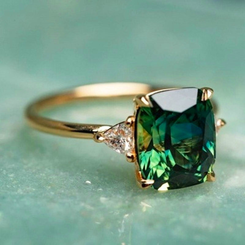 Bague en Or avec Zirconium Vert