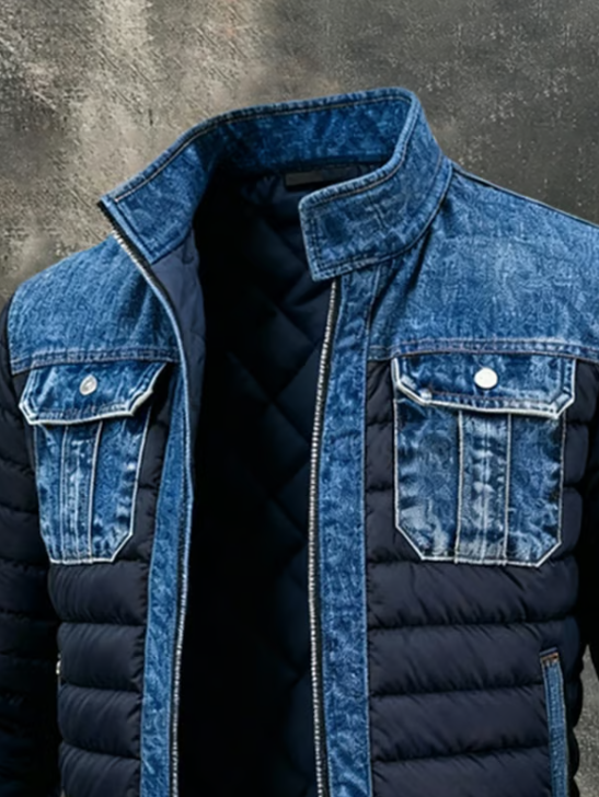 Clément | Veste matelassée hybride en denim