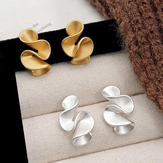 Boucles d'oreilles en argent sterling et or 18K, design floral