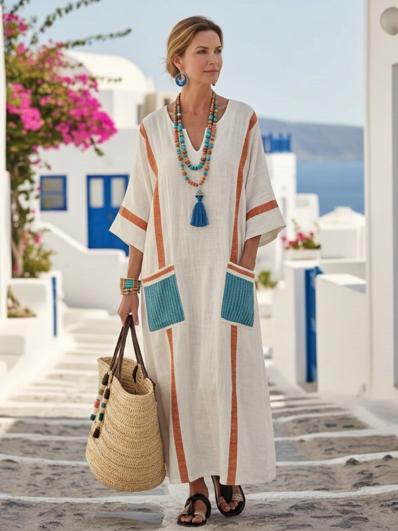 Noa | Robe maxi et manches mi-longues