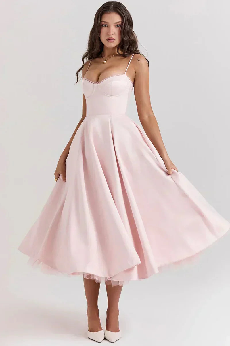 Minerva | Robe princesse de luxe à bretelles spaghetti