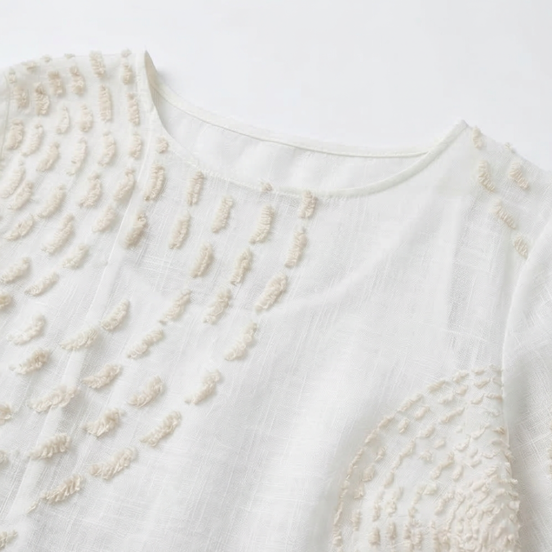 Ida | Robe midi brodée délicate