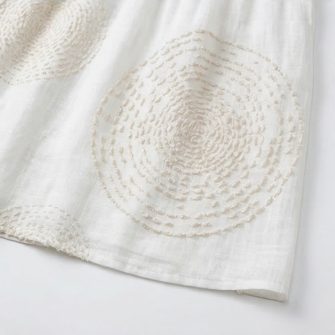 Ida | Robe midi brodée délicate