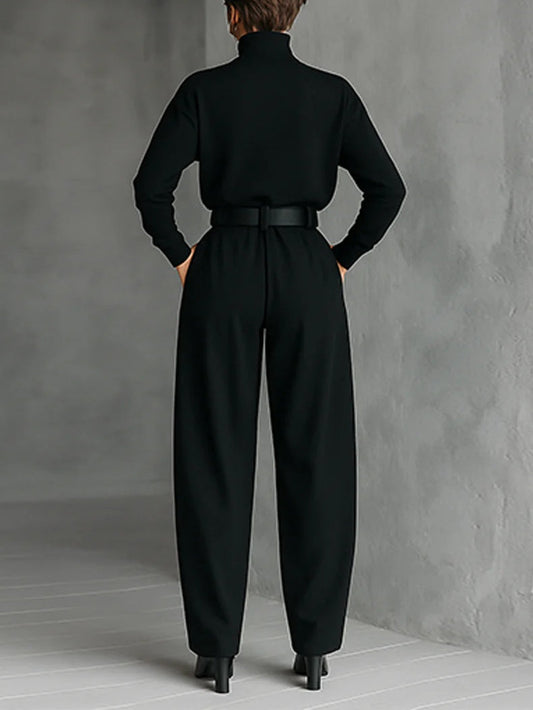 Cyrielle | Ensemble col roulé et pantalon droit