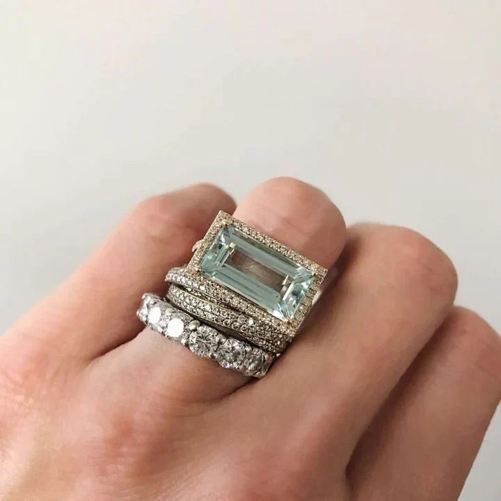 Bague en Argent et Turquoise au Style Vintage