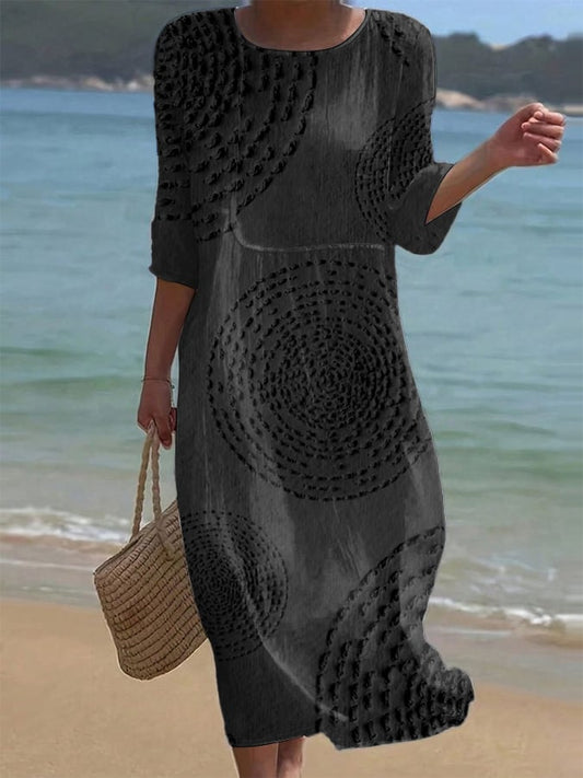 Camille | Robe midi finement brodée