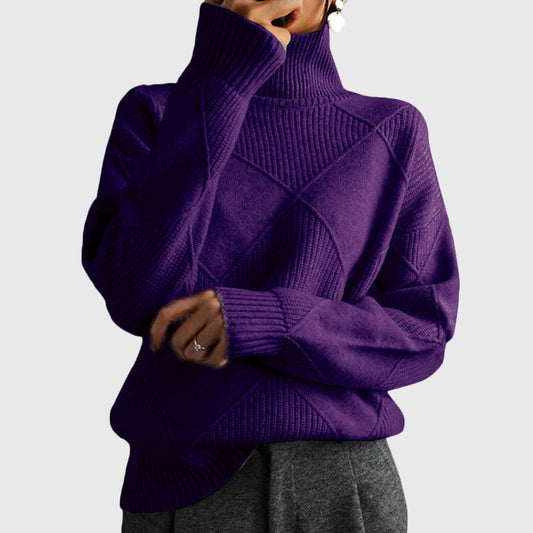 Claudine | Pull à col roulé géométrique
