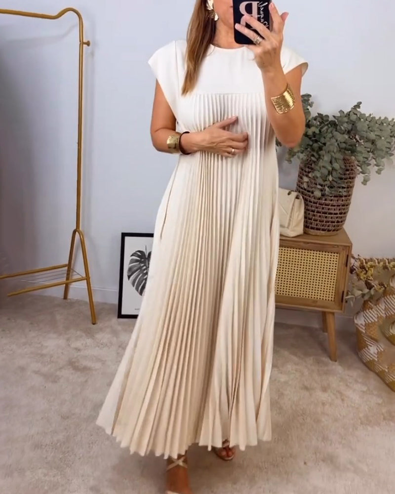 Elna | Robe plissée sans manches