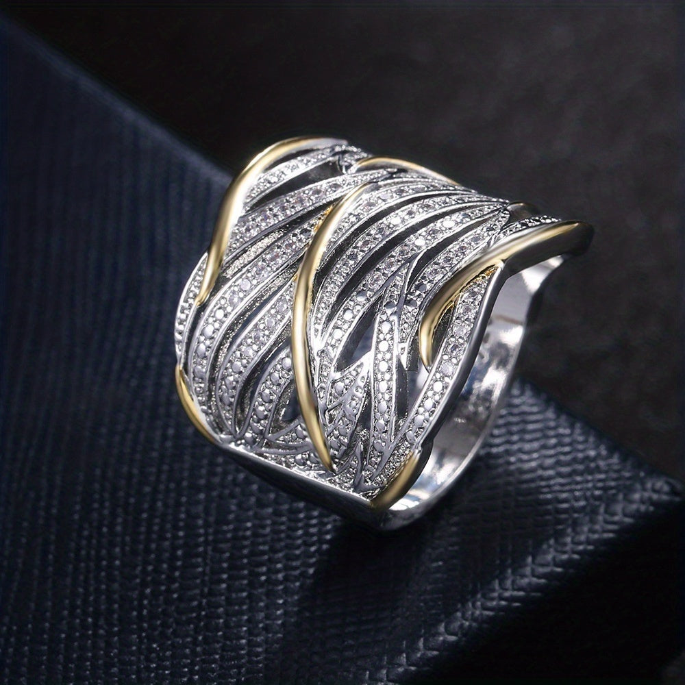 Bague Élégante Tressée Multi-Rangs