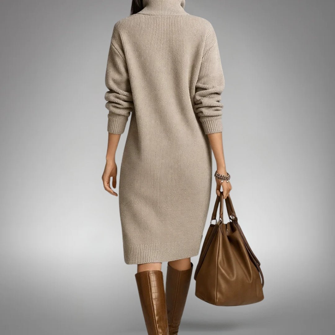Jolie | Robe en tricot douce avec boutons