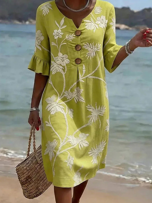 Lina | Robe midi fleurie