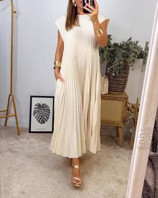 Elna | Robe plissée sans manches