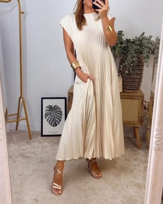 Elna | Robe plissée sans manches