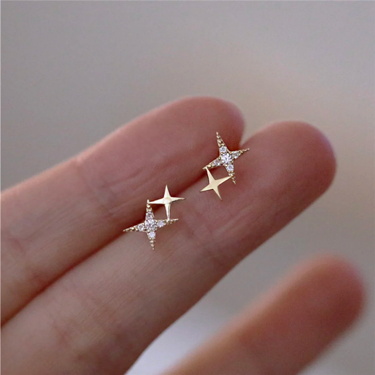 Boucles d'Oreilles Étoilées et Scintillantes