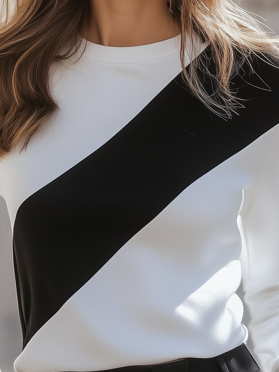 Domino | T-shirt bicolore noir et blanc