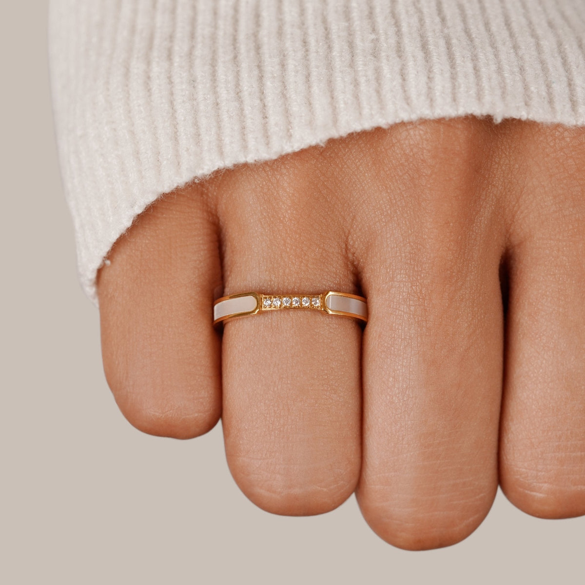 Unité | Bague en perles et cristaux