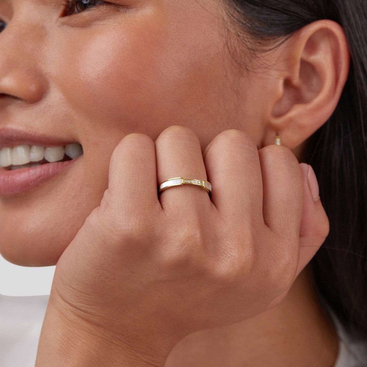 Unité | Bague en perles et cristaux