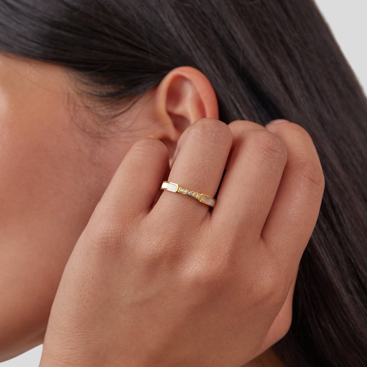 Unité | Bague en perles et cristaux